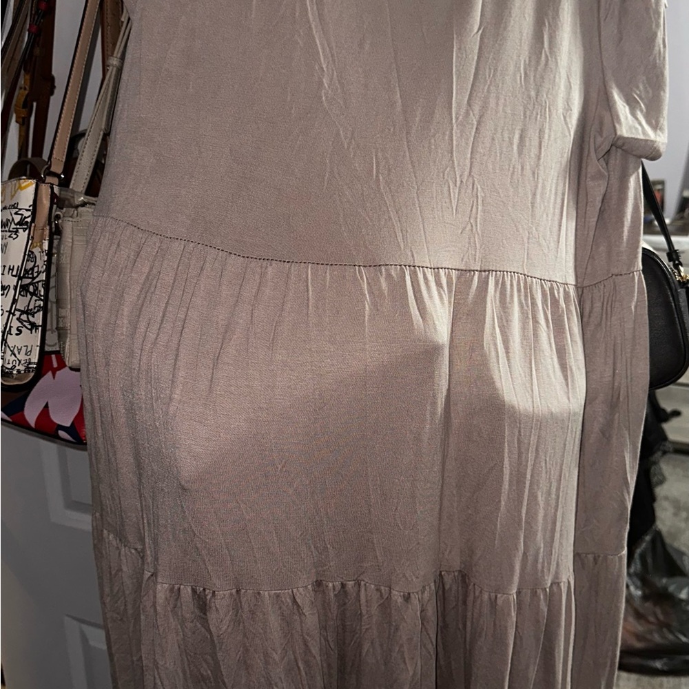 Elegant Taupe Maxi Dress